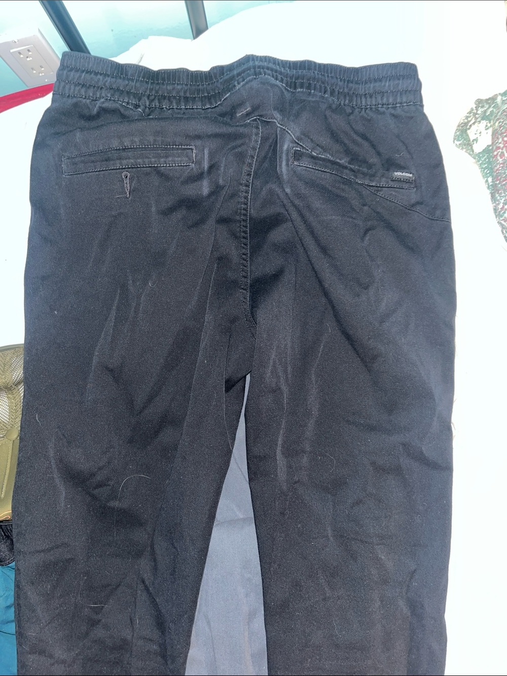 Volcom Black Drawstring Joggers - Picture 4 of 6